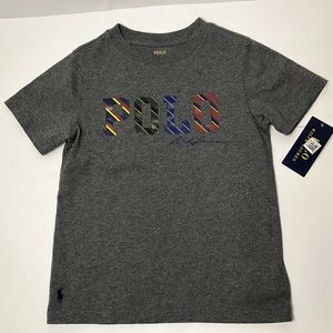 NWT Polo Ralph Lauren Short-Sleeve Striped-Logo Jersey T-Shirt 4T 🧢